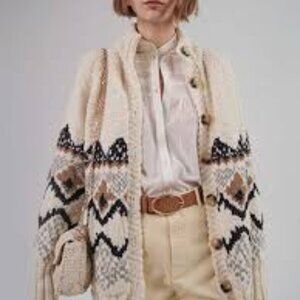 Vanessa Bruno Fairisle Cardigan Sz Small